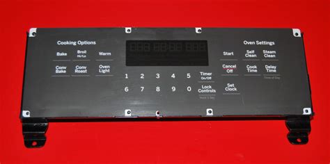 Part # 191D8545G076 - $150 GE Oven Control Board (used, overlay good - Dark Gray)