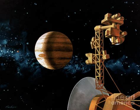 Voyager 1 Mission Painting by Granger