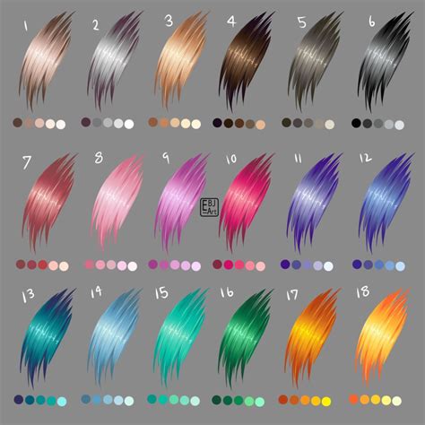 Anime Hair Color Palette - 2024 HairStyles Ideas