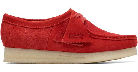 Clarks Wallabee in Red | Lyst