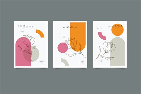 set of abstract minimalst hand drawn cover collection 6492559 Vector ...