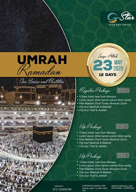 Umrah Ramadan Free PSD Flyer Template - StudioFlyers.com | Free psd flyer templates, Psd flyer ...