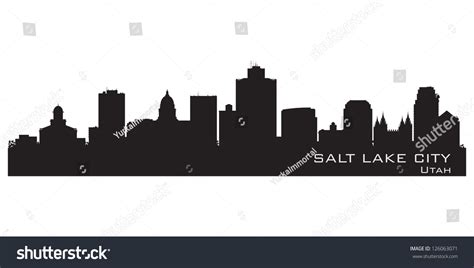 Salt Lake City, Utah Skyline. Detailed City Silhouette. Vector Illustration - 126063071 ...