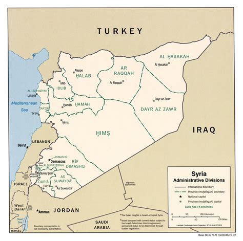 Maps of Syria | Detailed map of Syria in English | Tourist map of Syria ...