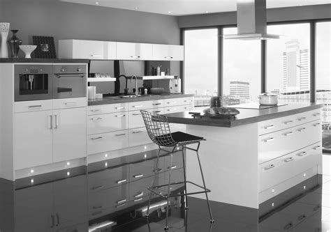 Exquisite Two Tone White And Grey Kitchens Decors For Modern Galley Kitchen Ideas Add ...