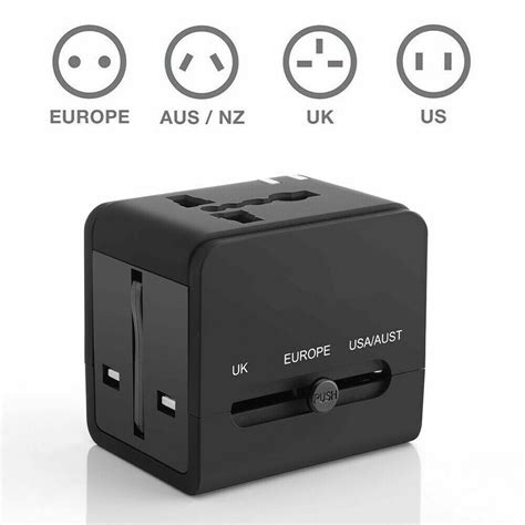 Universal Travel Plug Adapter + 2x USB