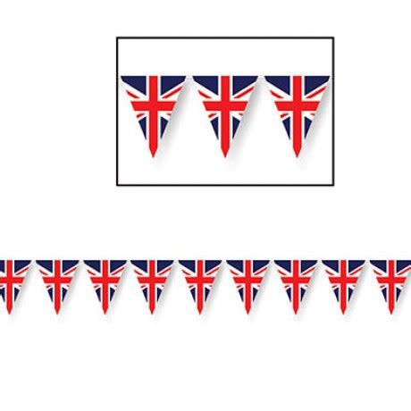 Flag Bunting - Pennant, British | Flag Bunting | Hanging Decorations | Decorating | Party ...