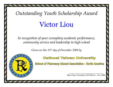 Scholarship Award Certificate - 9+ Examples, Format, Pdf