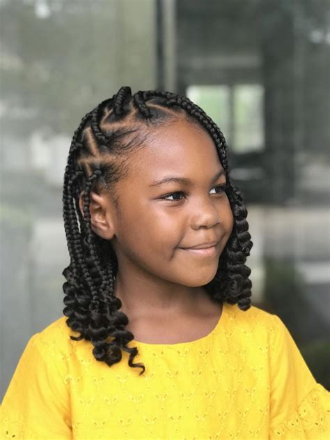 Tresses individuel de #boxbraidshairstyles pour enfants in 2020 | Kids ...