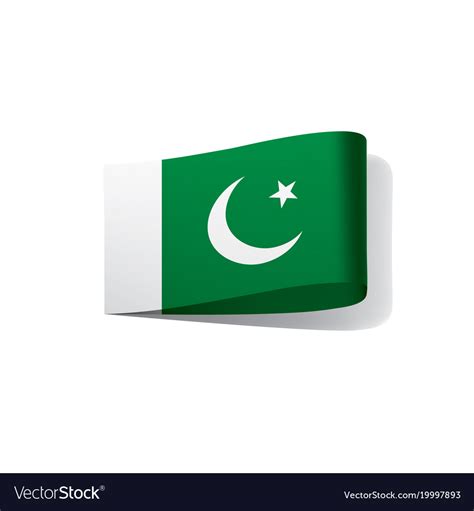 Pakistan flag Royalty Free Vector Image - VectorStock