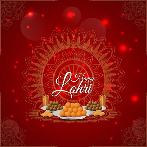 Premium Vector | Happy lohri greeting card or banner celebration