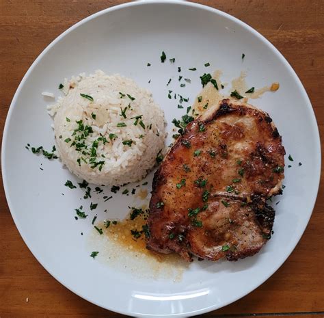 Honey-Garlic Pork Chops with Rice Pilaf – Miss Raven's Kitchen