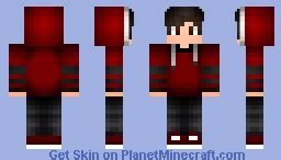 red hoodie boy Minecraft Skin