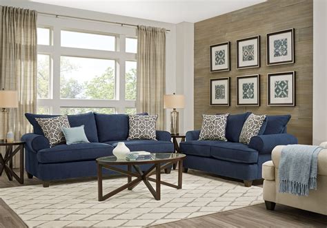 Emsworth Navy 5 Pc Living Room | Blue living room sets, Living room sets, Living room suite