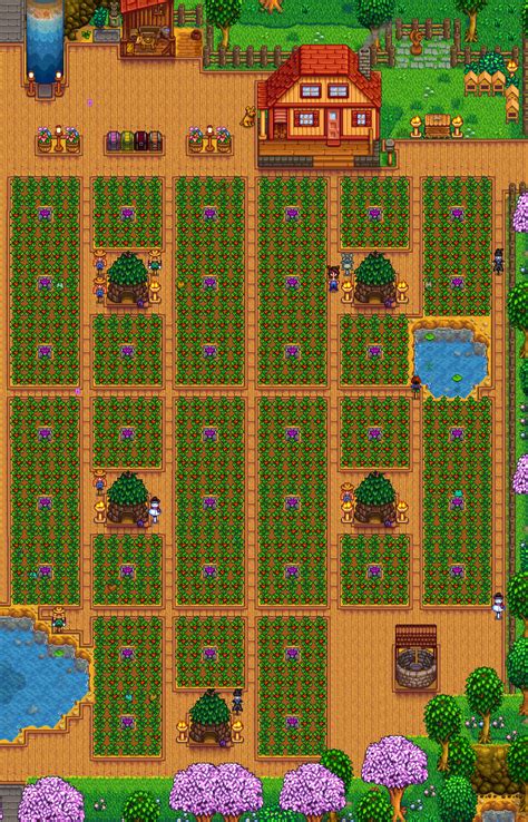 Crop Layout With Junimo Hut : r/StardewValley