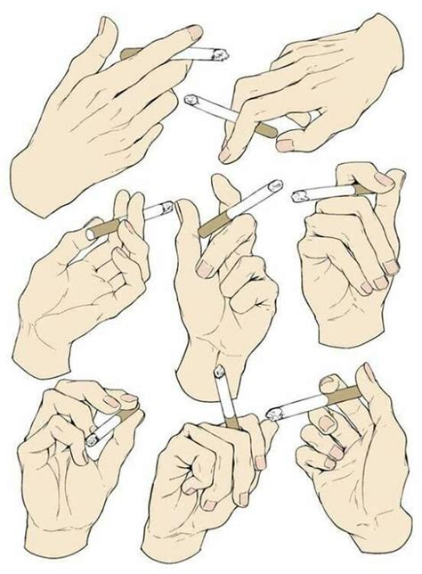 Left Hand Holding Cigarette Drawing