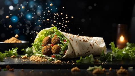 Premium Photo | Falafel wrap sandwich