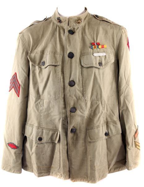 WWI USMC UNIFORM 5TH MARINE TROPICAL TUNIC : Lot 2056