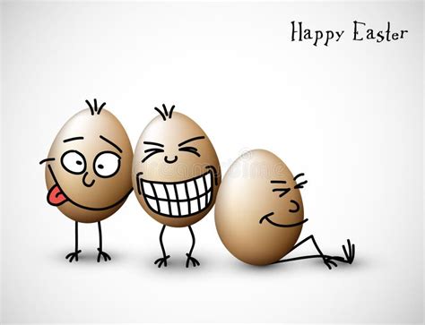 Funny easter eggs stock illustration. Illustration of happy - 22971149