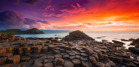 1024x500 Resolution The Giant's Causeway Northern Ireland HD Sunset ...