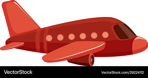 Single picture red airplane Royalty Free Vector Image