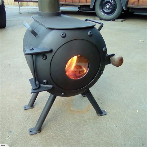 9kg gas bottle re-purposed into a fire for tiny home etc Small Gas Fireplace, Outdoor Wood ...