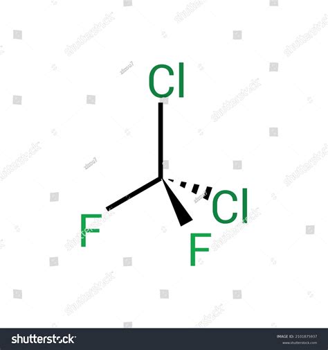 Chemical Structure Dichlorodifluoromethane Freon12 Ccl2f2 Stock Vector (Royalty Free) 2101875937 ...