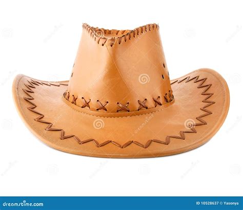 Sombrero De Cuero Del Vaquero Aislado Fotografía de archivo libre de regalías - Imagen: 10528637