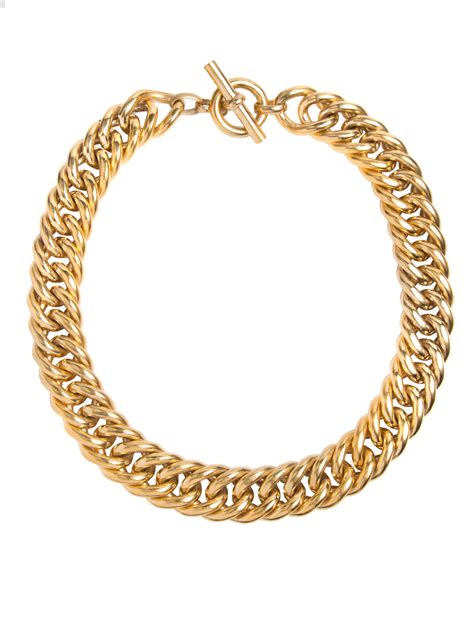 Large Gold Curb Chain Necklace - Tilly Sveaas Jewellery