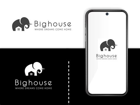 BigHouse logo. Elephant house, Elephant Home logo on Behance