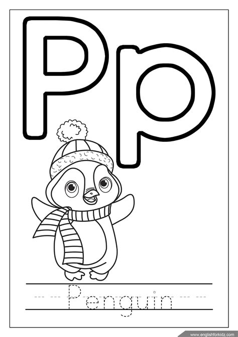 Letter P Coloring Page for Kids - Easy Peasy Colorings