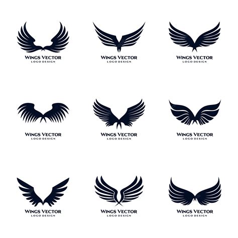 Premium Vector | Wings Vector Logo Template Set