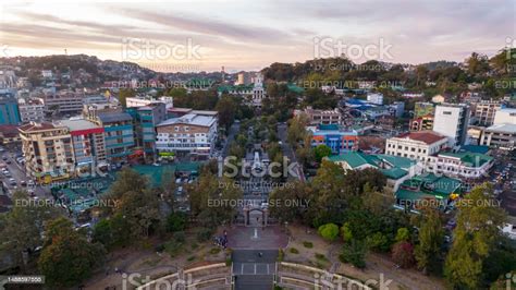 Baguio City Philippines Aerial Of City Hall And Downtown Baguio Stock Photo - Download Image Now ...