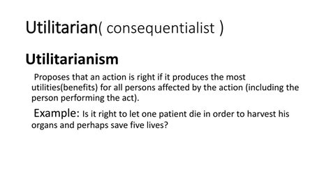 Utilitarianism Examples