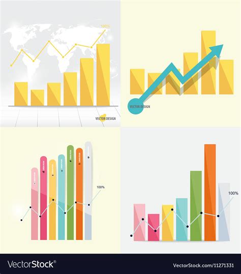 Modern design graph business graph to success can Vector Image