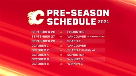 Flames announce 21/22 preseason schedule - Calgarypuck Forums - The Unofficial Calgary Flames ...