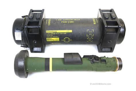 Deactivated Javelin Missile Tube, with transport crate, in excellent deactivated condition.