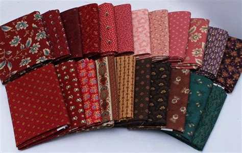 10 Fat Quarters - American Civil War Reproduction Fabrics Quality Quilters Cotton Assorted Fat ...