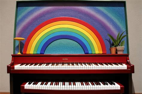 Premium AI Image | The Rainbow Piano