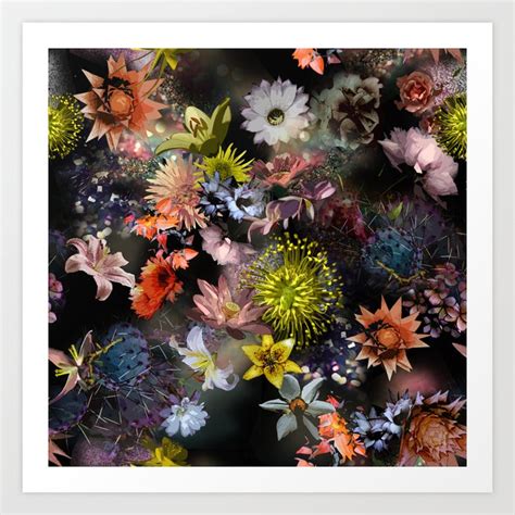 floating flowers Art Print by just ALG | Society6