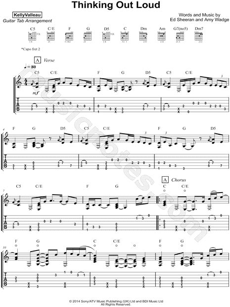 Thinking Out Loud Piano Chords - Sheet and Chords Collection