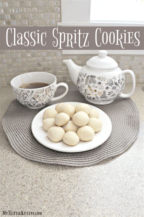 Favourite Classic Spritz Cookie Recipe - My 3 Little Kittens