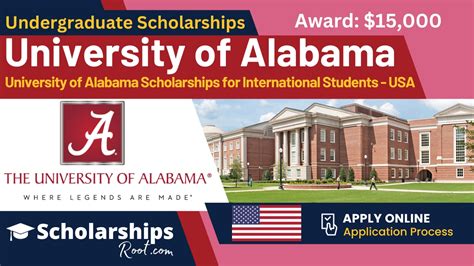 University of Alabama Scholarships 2024 USA | International Student Scholarships - Scholarships Root