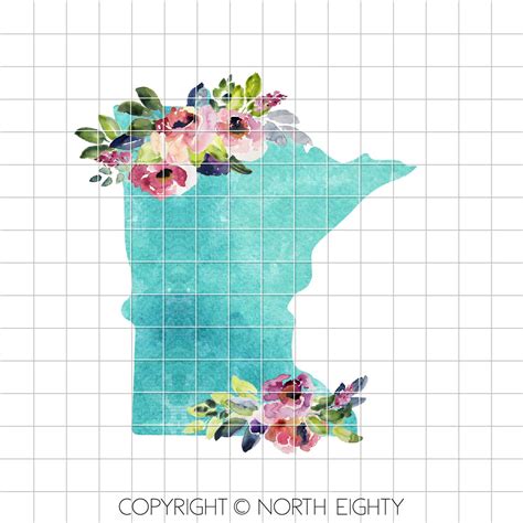 Minnesota Png State Silhouette Sublimation Digital Download - Etsy