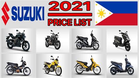 SUZUKI MOTORCYCLE PRICE LIST IN PHILIPPINES 2021 - YouTube