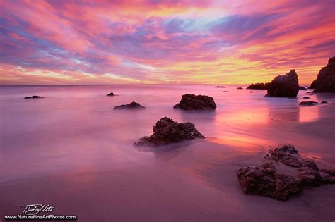 El Matador Beach Sunset Burst Photo | Nature Photos