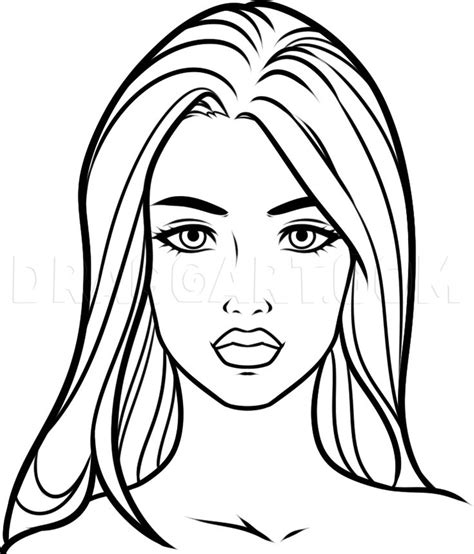 How To Draw A Beautiful Face, Step by Step, Drawing Guide, by Dawn ...