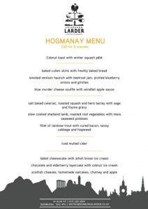 Happy Hogmanay Edinburgh! Still some spots available! - Edinburgh Larder