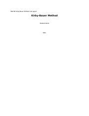 Understanding the Kirby-Bauer Method: Observations and Analysis | Course Hero