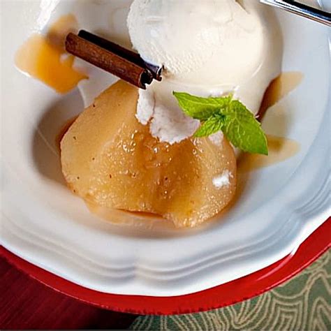 Simple Poached Pears - Reluctant Entertainer